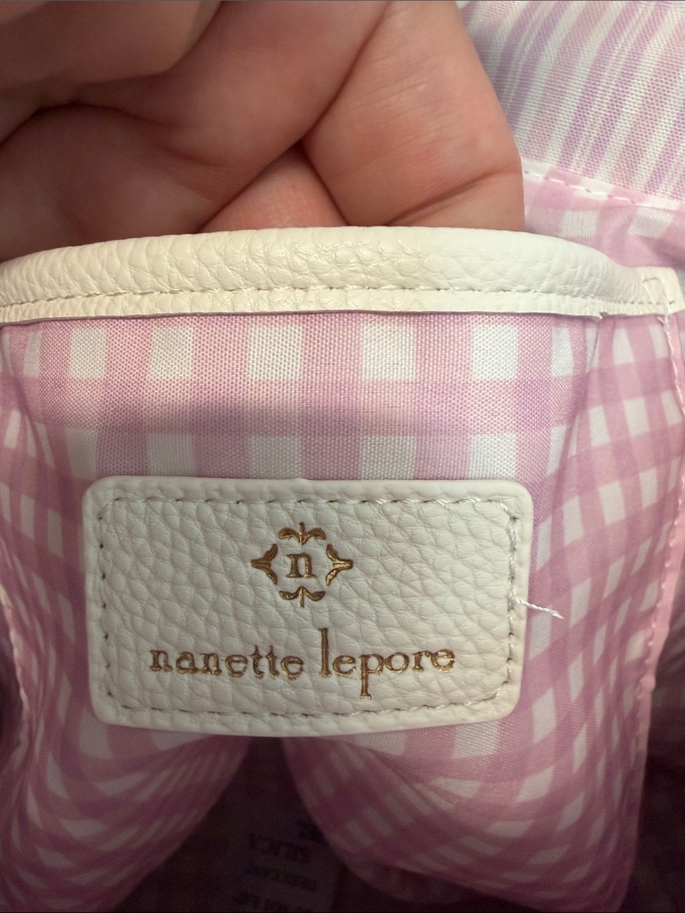 Nanette Lepore | “Pretty Petals-Pink Gingham” Bow-Accent Tote 🌸 - Picture 8 of 15